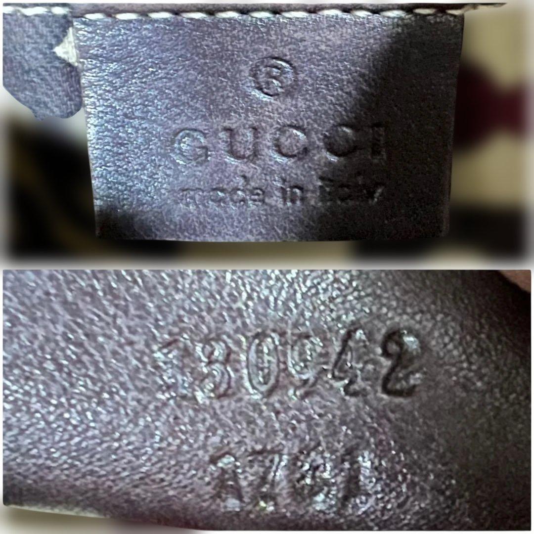 GUCCI ヴィンテージ GG型押し レザー ミニボストン