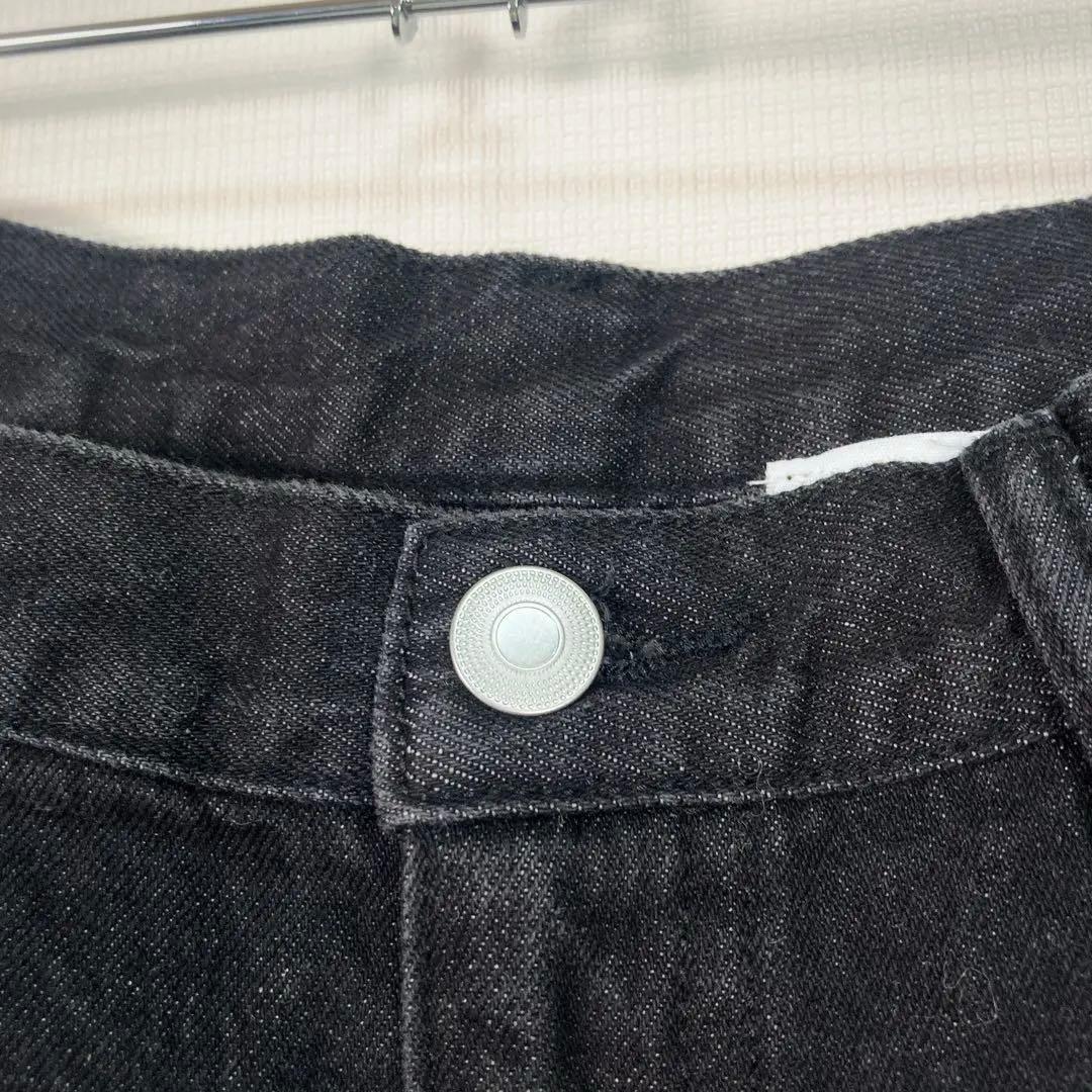 新品YENN タック ベルト デザイン 40 イエン ブラック デニムパンツ