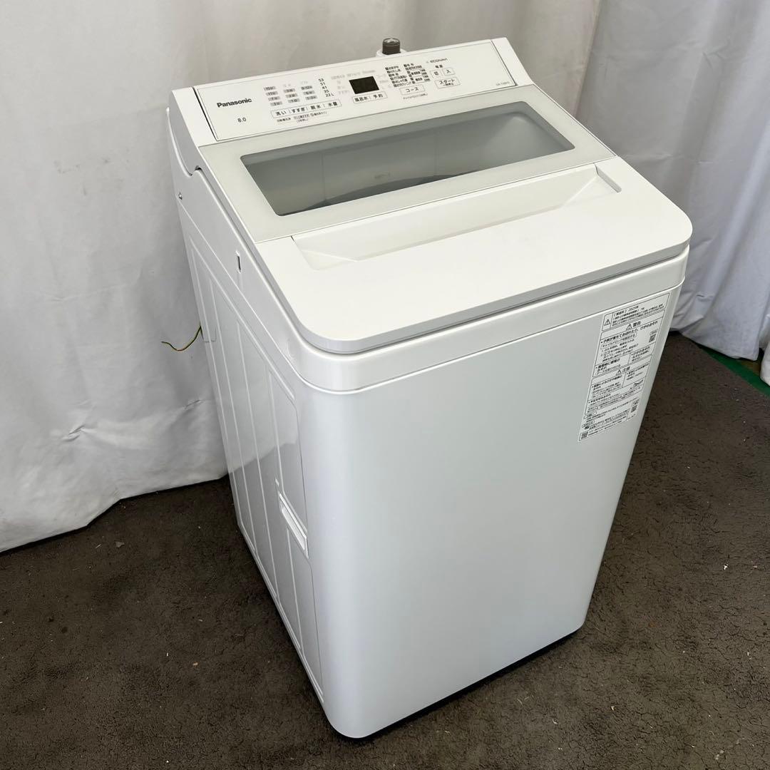 129【25年製】洗濯機　パナソニック　8kg 安い　極美品　大容量　設置無料
