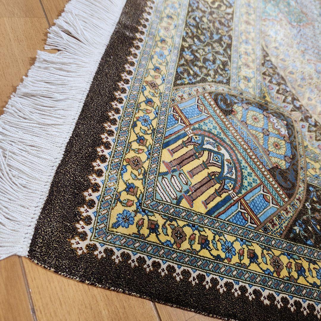 【ジャムシディ工房】クム産 オールシルク ペルシャ絨毯