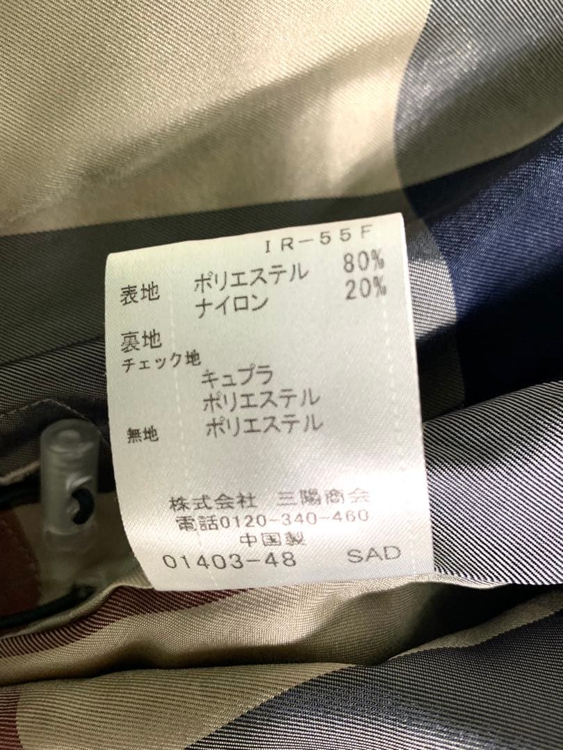 ブルーレーベルクレストブリッジ モッズコート ノバチェック フード Mサイズ