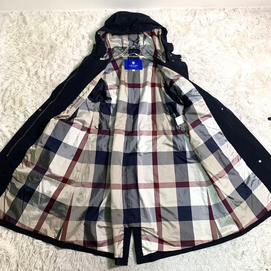ブルーレーベルクレストブリッジ モッズコート ノバチェック フード Mサイズ