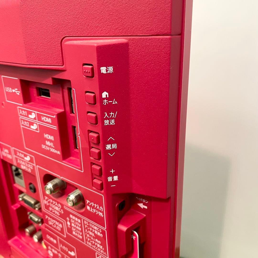 稀少　赤　液晶テレビ AQUOS LC-24K30 外付HDD対応　裏番組録画