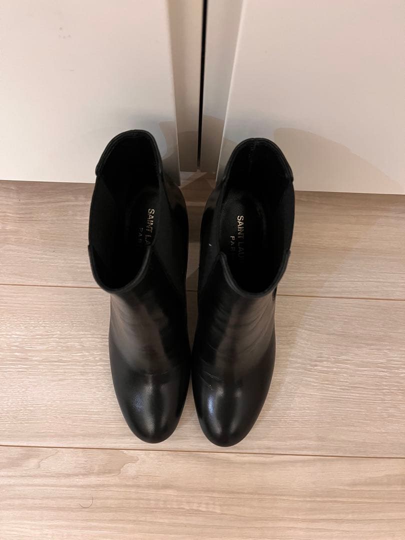SAINT LAURENT ブラック サイドゴアブーツ
