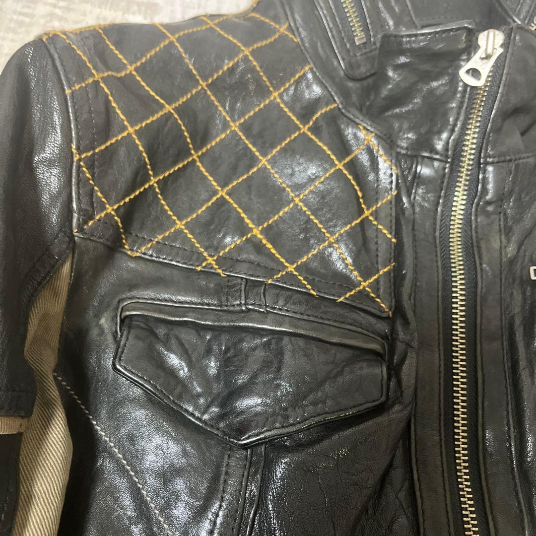 【羊革】MIND BLOW MEN'S BIGI レザー ライダース ジャケット