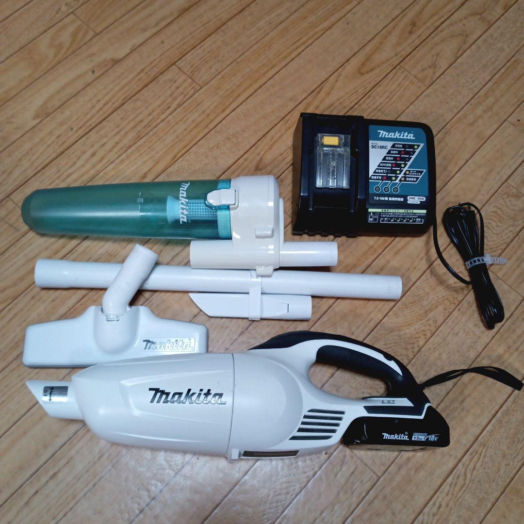 マキタ18V充電式クリーナCL181FD純正バッテリー、急速充電器、サイクロン付
