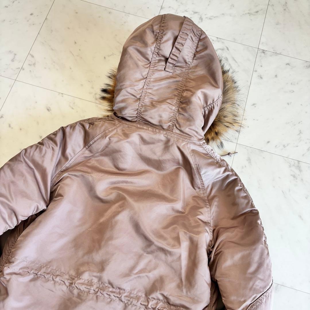 希少カラー✨ アルファ N-3B フライトジャケット ラクーンファー L ピンク