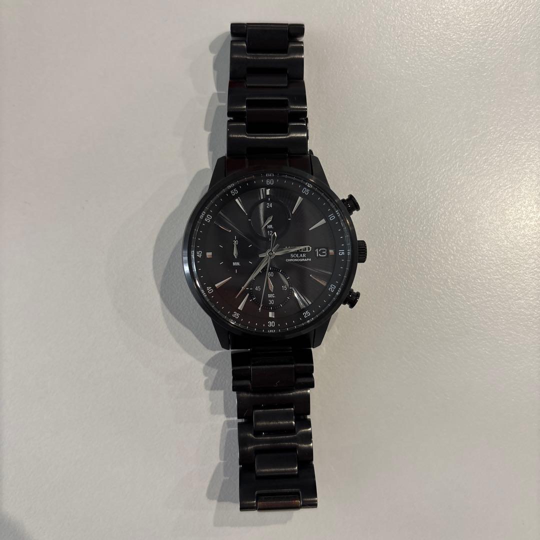 ワイヤード　セイコー　クロノグラフ　ブラック