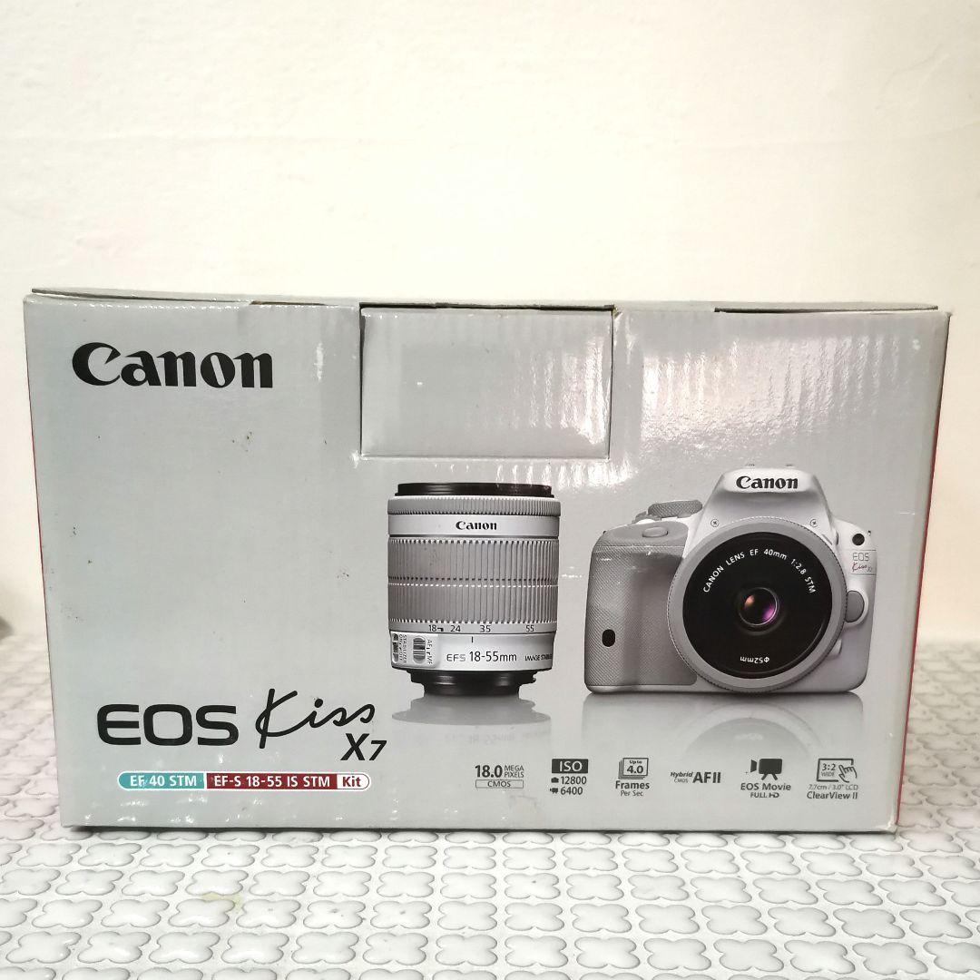 CANON EOS Kiss X7 ホワイト ダブルレンズキット