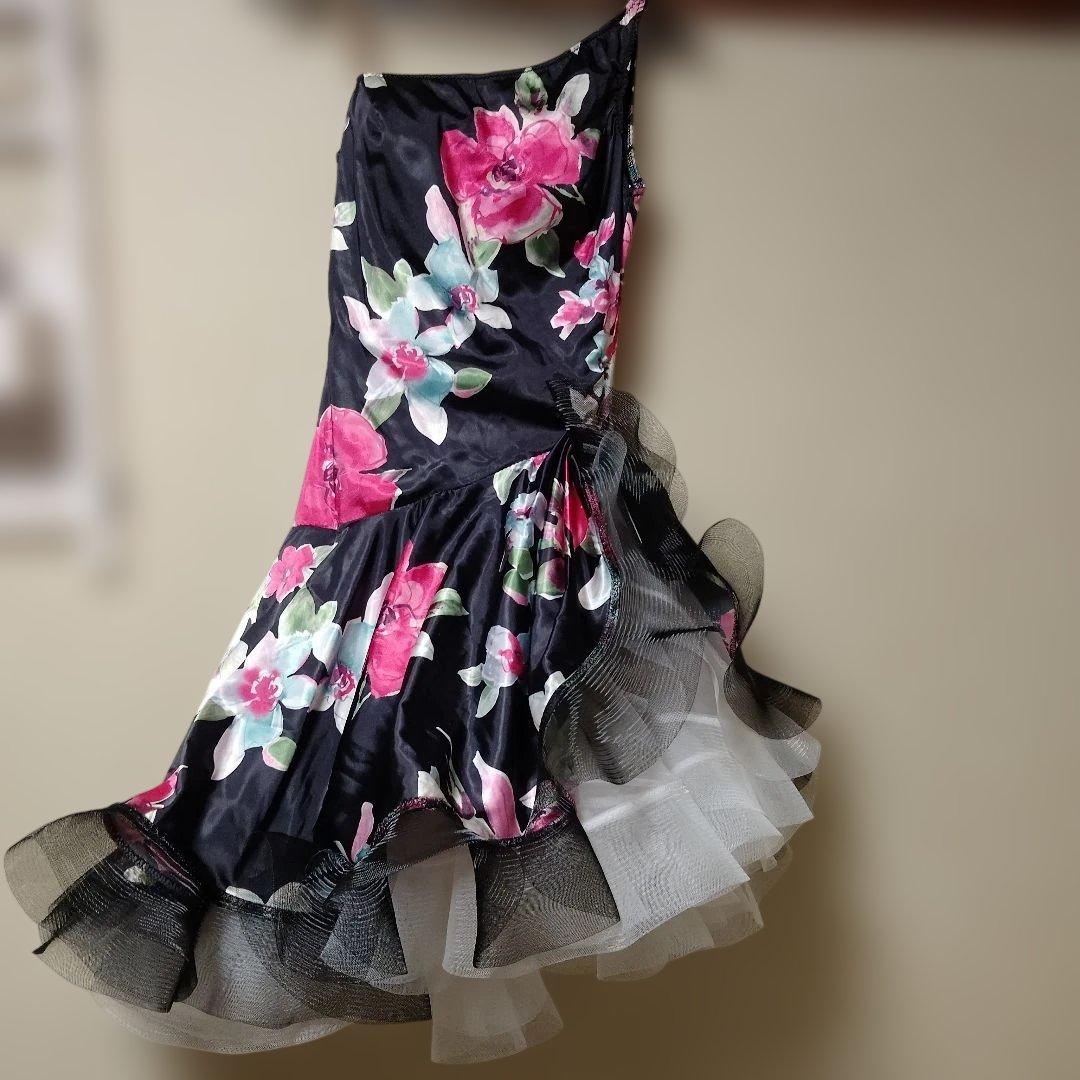 社交ダンス　ラテン　ドレス　ワンピース　SM〜M 競技　デモ