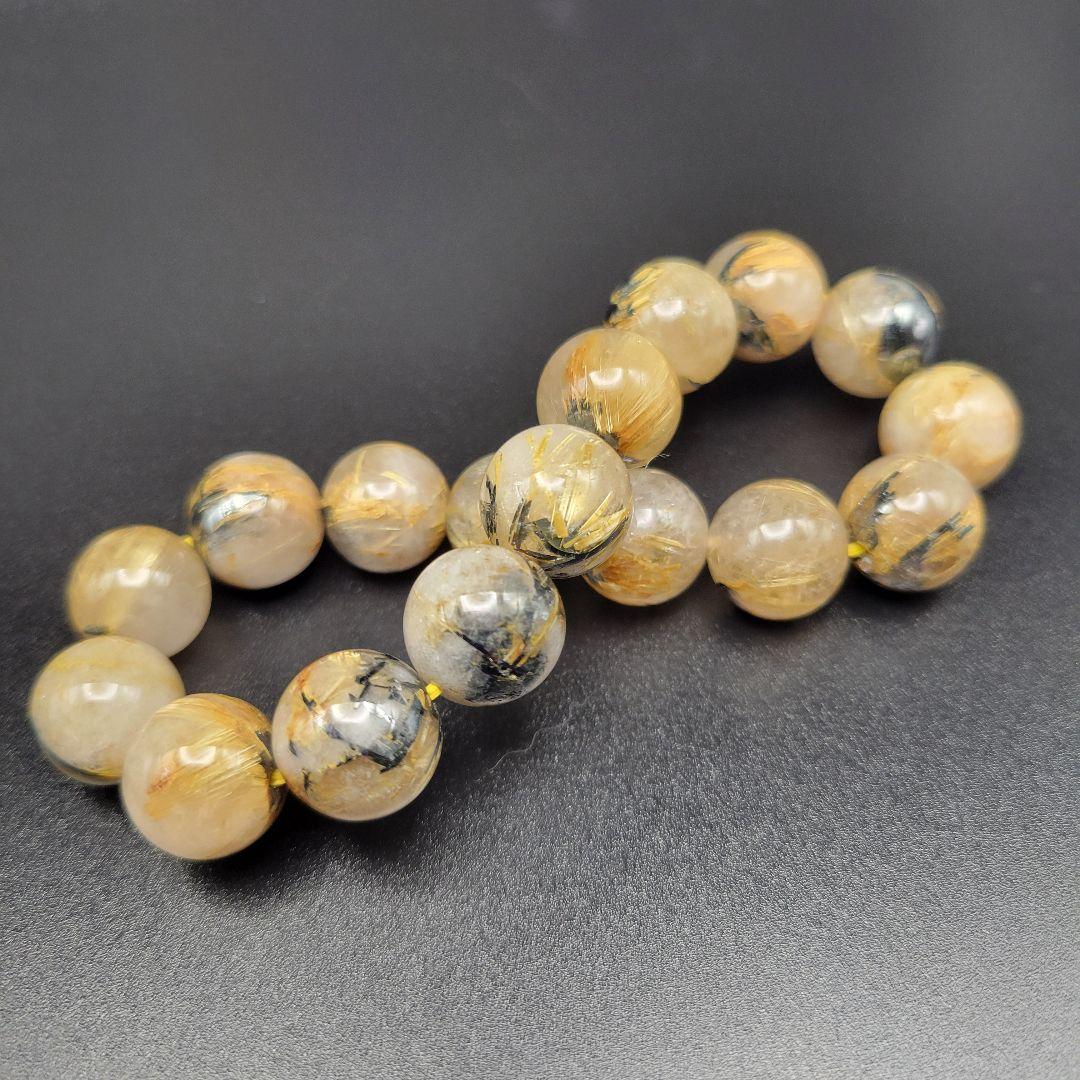 49g 太陽照射ルチル タイチンルチル 13mm玉 内径17cm