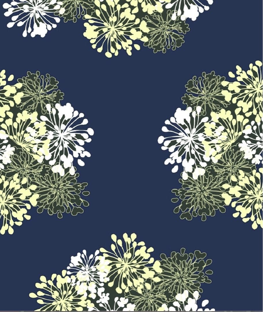 ★新品未使用★浴衣　セパレート　ネイビー　花柄