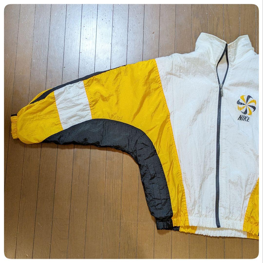 〚やぶれ、汚れ、訳あり〛　風車ナイキ　ナイロンジャケット　90年代　ビンテージ