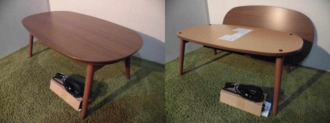 送料無料【限定品/新品】北欧風オールシーズン折脚こたつテーブルカルミナ★ブラウン