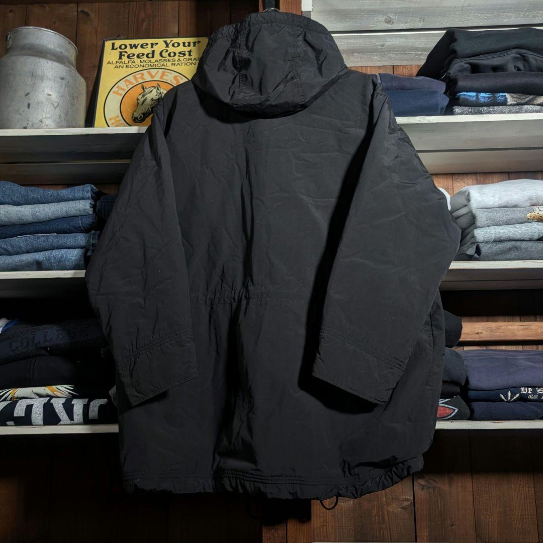 90s　Eddie Bauer　ブラックシェル　モンスターパーカー　ドローコード