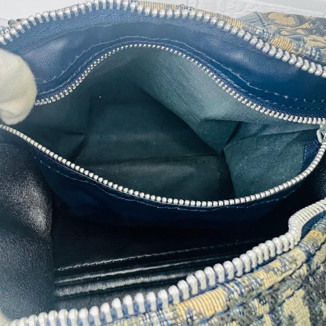 【人気】Chistian Dior ミニボストンバッグ　トロッター　ネイビー