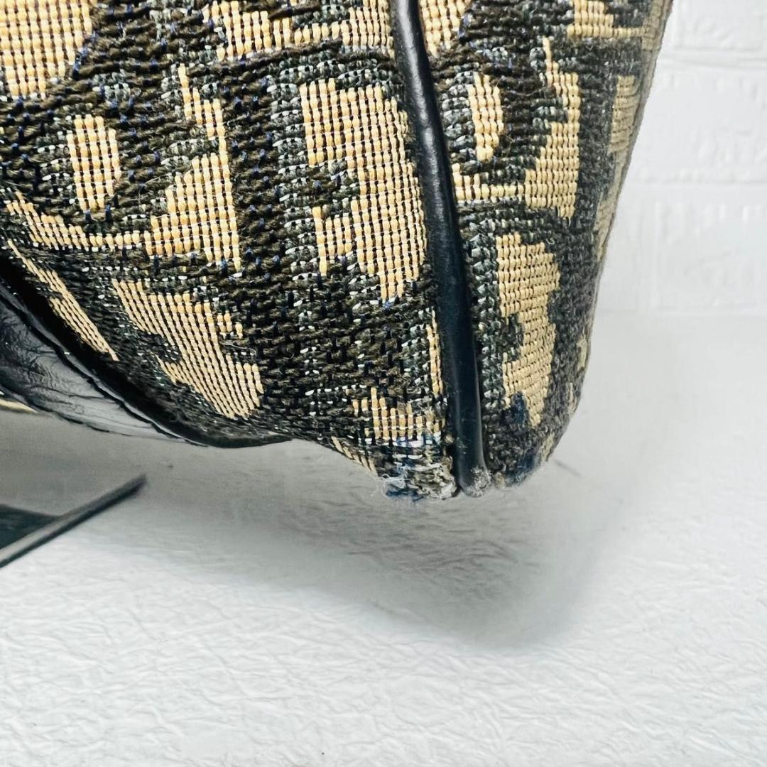 【人気】Chistian Dior ミニボストンバッグ　トロッター　ネイビー