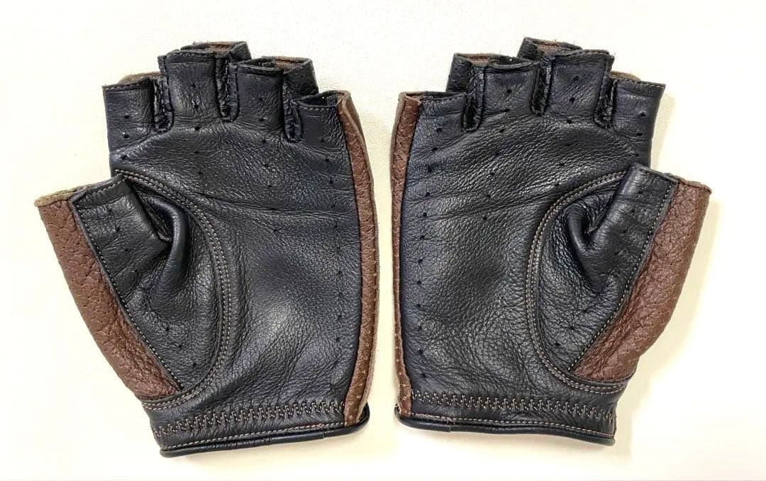 CACAZAN ハーフフィンガーグローブ　 PORSCHE ステッチ