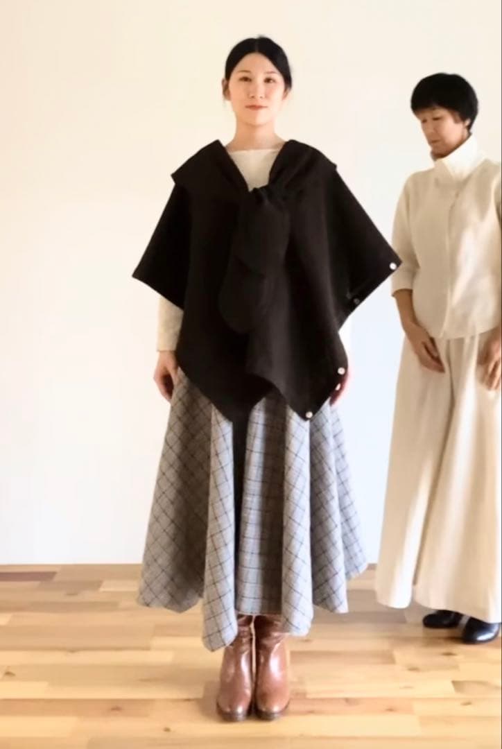 うさとの服  usaato 黒檀染め マルチウェイトップス 新品同様