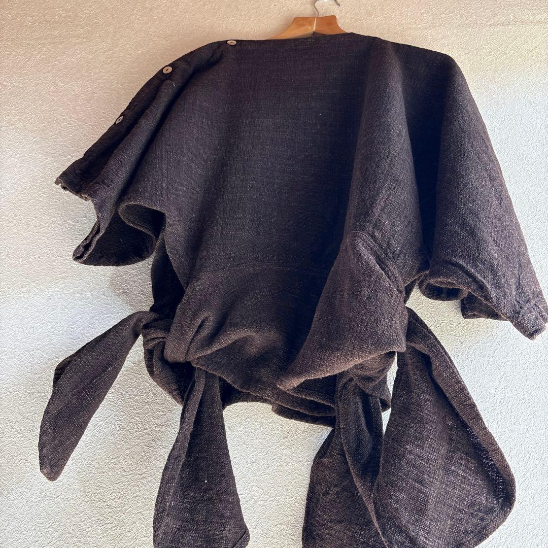 うさとの服  usaato 黒檀染め マルチウェイトップス 新品同様