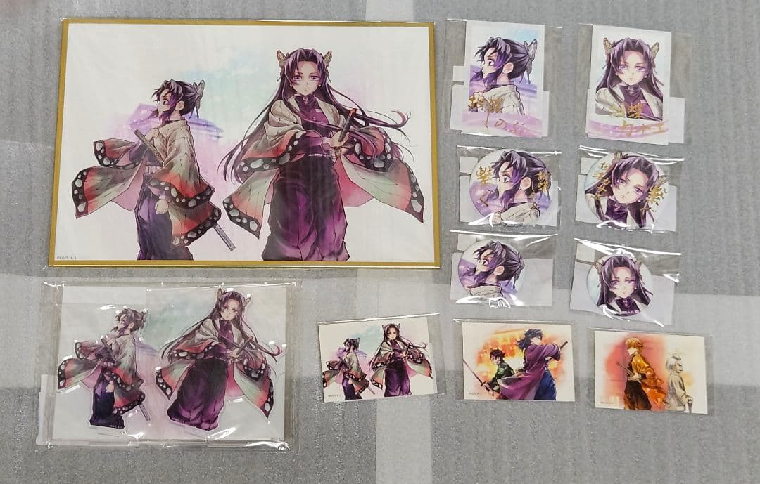 鬼滅の刃「繋ぐ」 Webshopくじ しのぶとカナエ B賞アクリル色紙　他