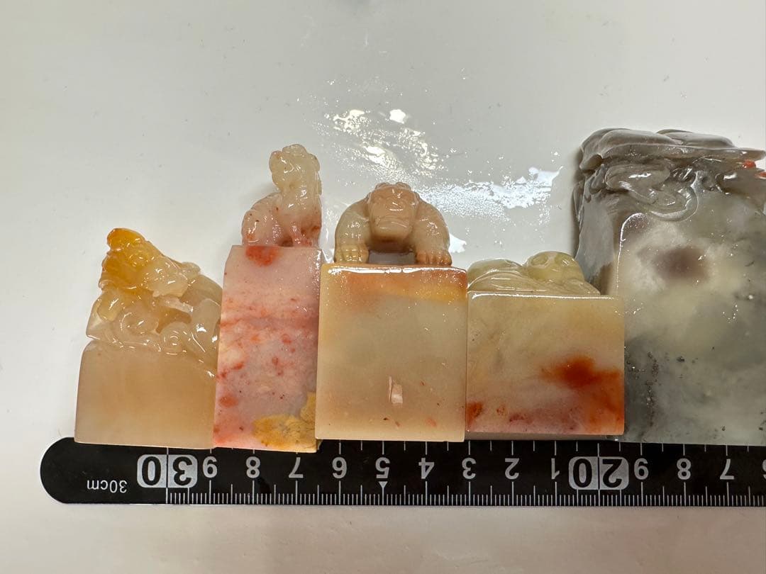 決算セール　篆刻　印材　印石　まとめ　書道　落款　遊印　100個セット2