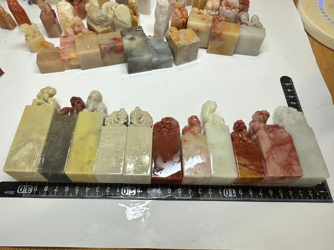 決算セール　篆刻　印材　印石　まとめ　書道　落款　遊印　100個セット2