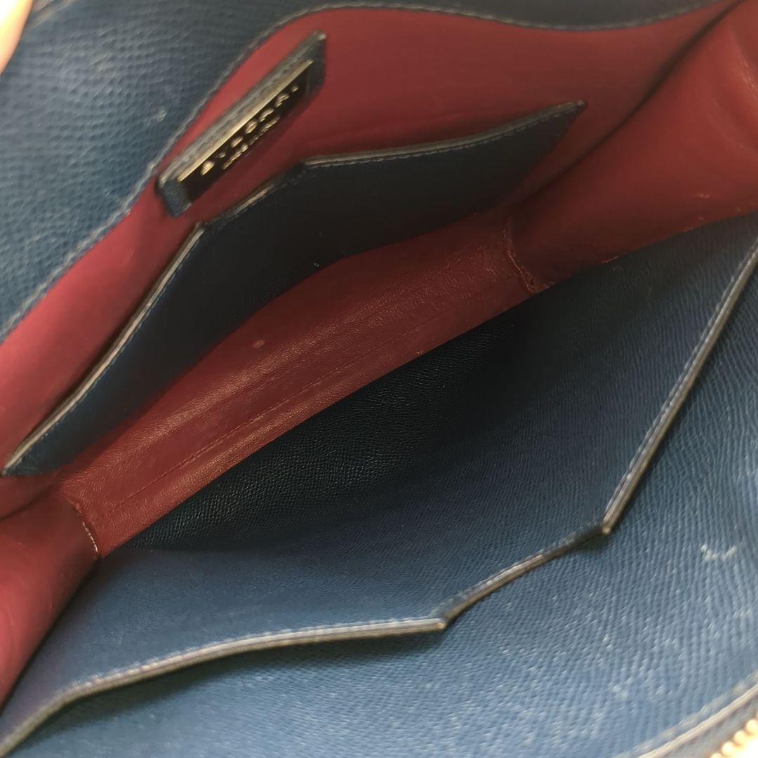 美品 ブルガリ ブルガリマン ショルダー バッグ メッセンジャー ネイビー