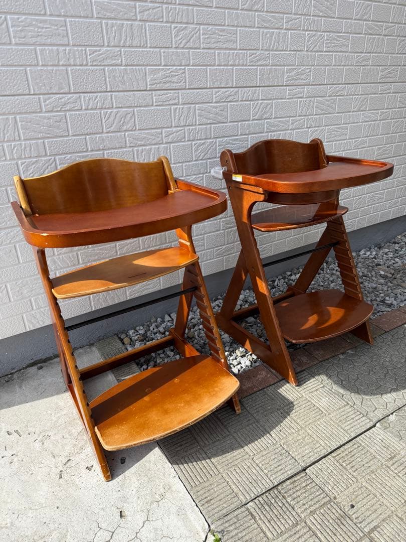 2脚 オマケ付 KATOJI カトージ プレミアムベビーチェア 木製ハイチェア