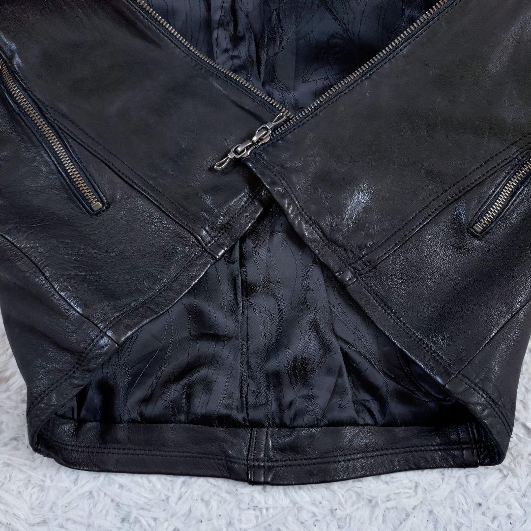 【JVKE】FUGA　Y2K　レザージャケット　本革　ハイネック