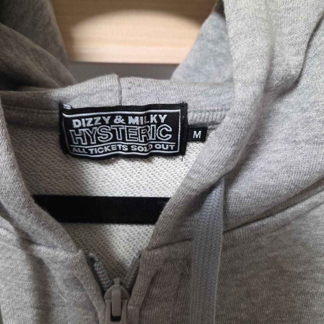 HYSTERIC グレー ジップアップパーカー M