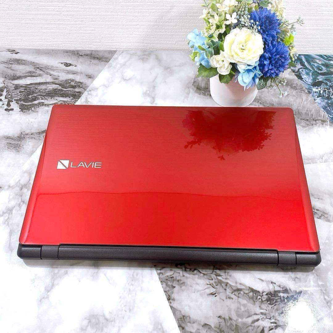 人気機種✨オシャレな赤❤薄型ノートパソコン✨新品SSDで快適✨Windows11