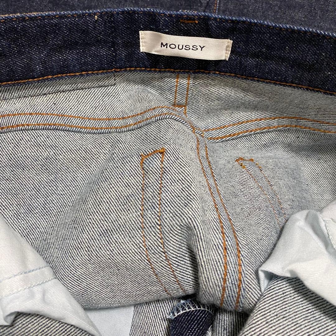 【美品】moussy マウジーMVS FLARE フレアデニム 23 濃紺