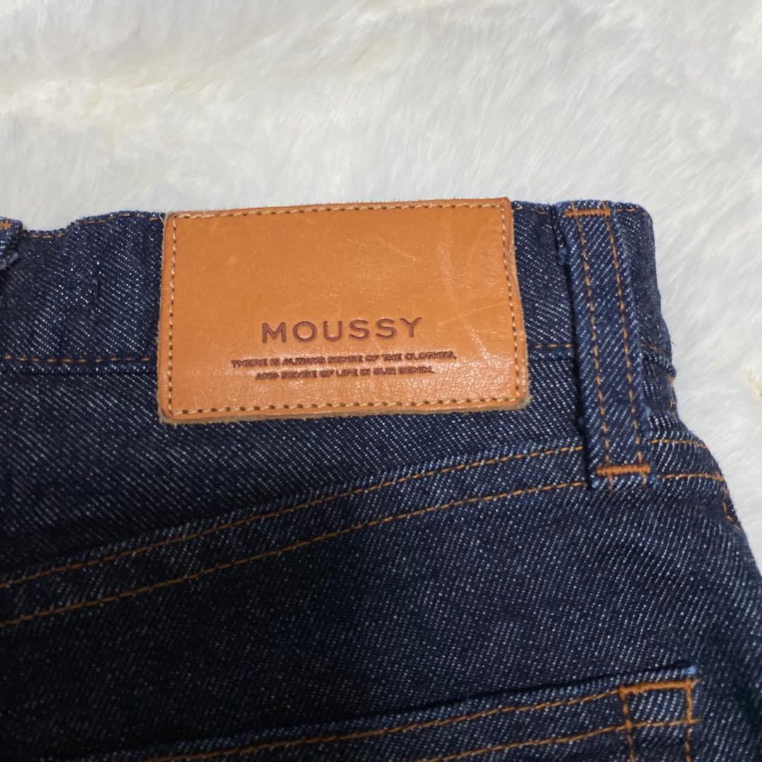 【美品】moussy マウジーMVS FLARE フレアデニム 23 濃紺