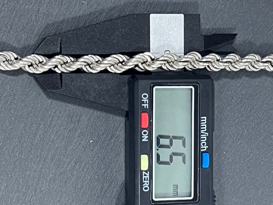 アヴァランチ 925 ロープ ツイスト チェーンネックレス 幅6.5mm60cm