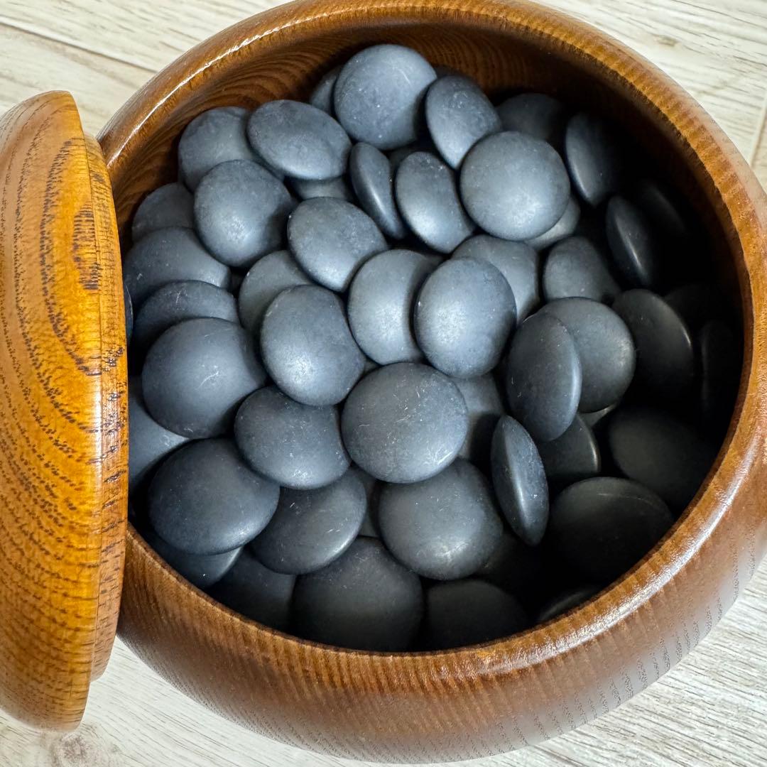 本榧囲碁セット　碁盤　蛤碁石　那智黒