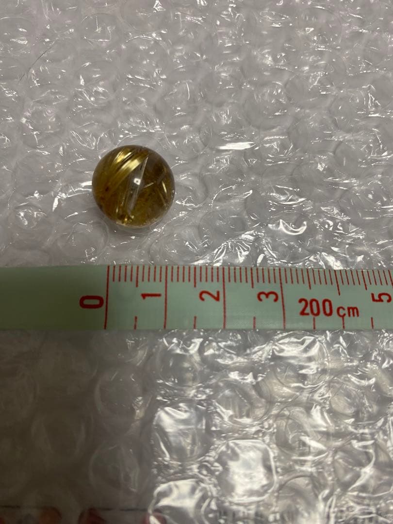 最高級　タイチンルチルクォーツ　太陽ルチル　放射ルチル　14ミリ玉　ブレスレット