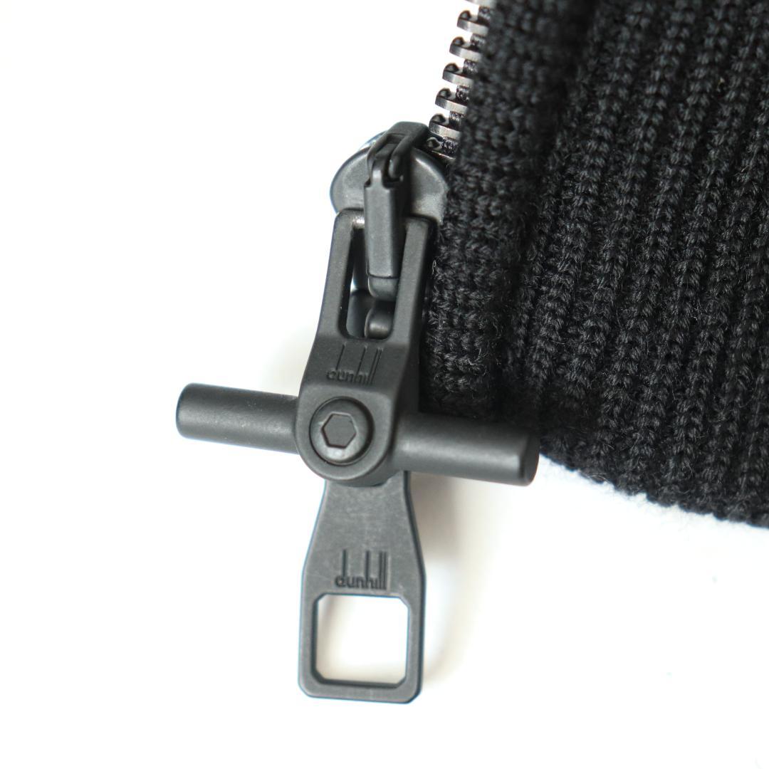 【希少】dumhill ダンヒル　レザーニット切替ジャケット　M イタリア製