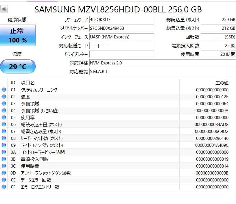 A*I様 [新品同様4個セット]サムスン MZVL8256HDJJD-00BLL