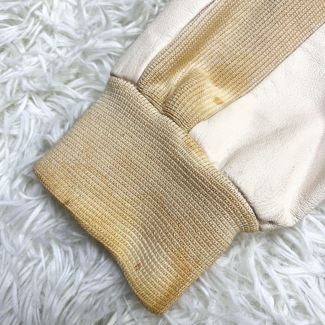 希少色 エンポリオアルマーニ レザージャケット 切替 黒タグ ダブルジップ