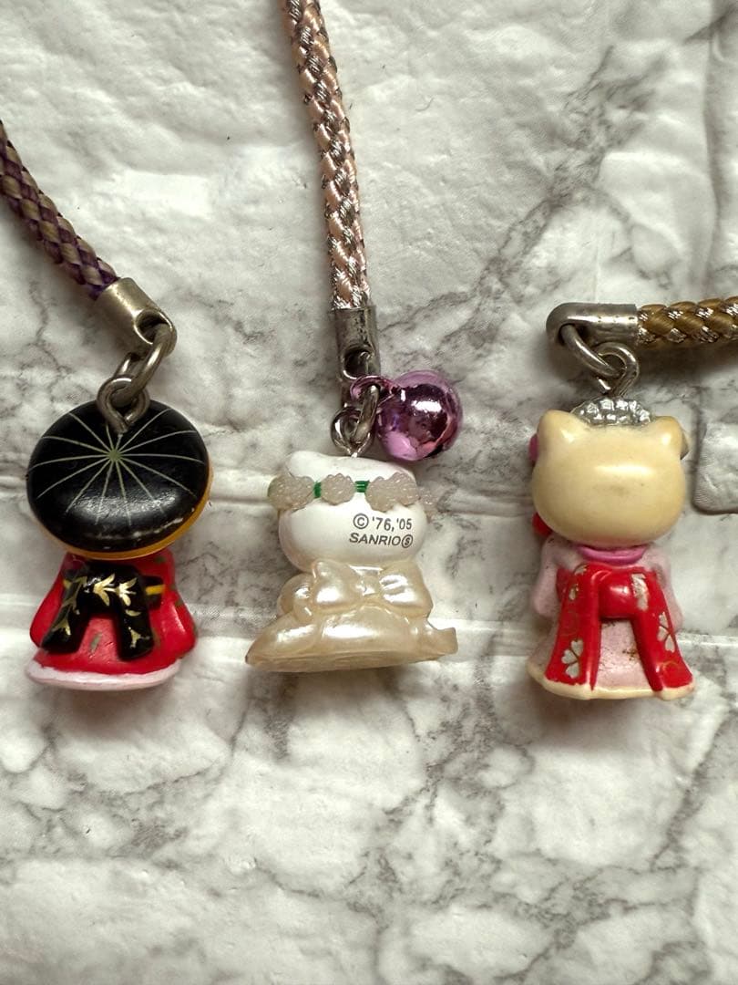 ご当地ストラップ　ハローキティ　銀座カンカン娘　岩手　福島　新潟　その他