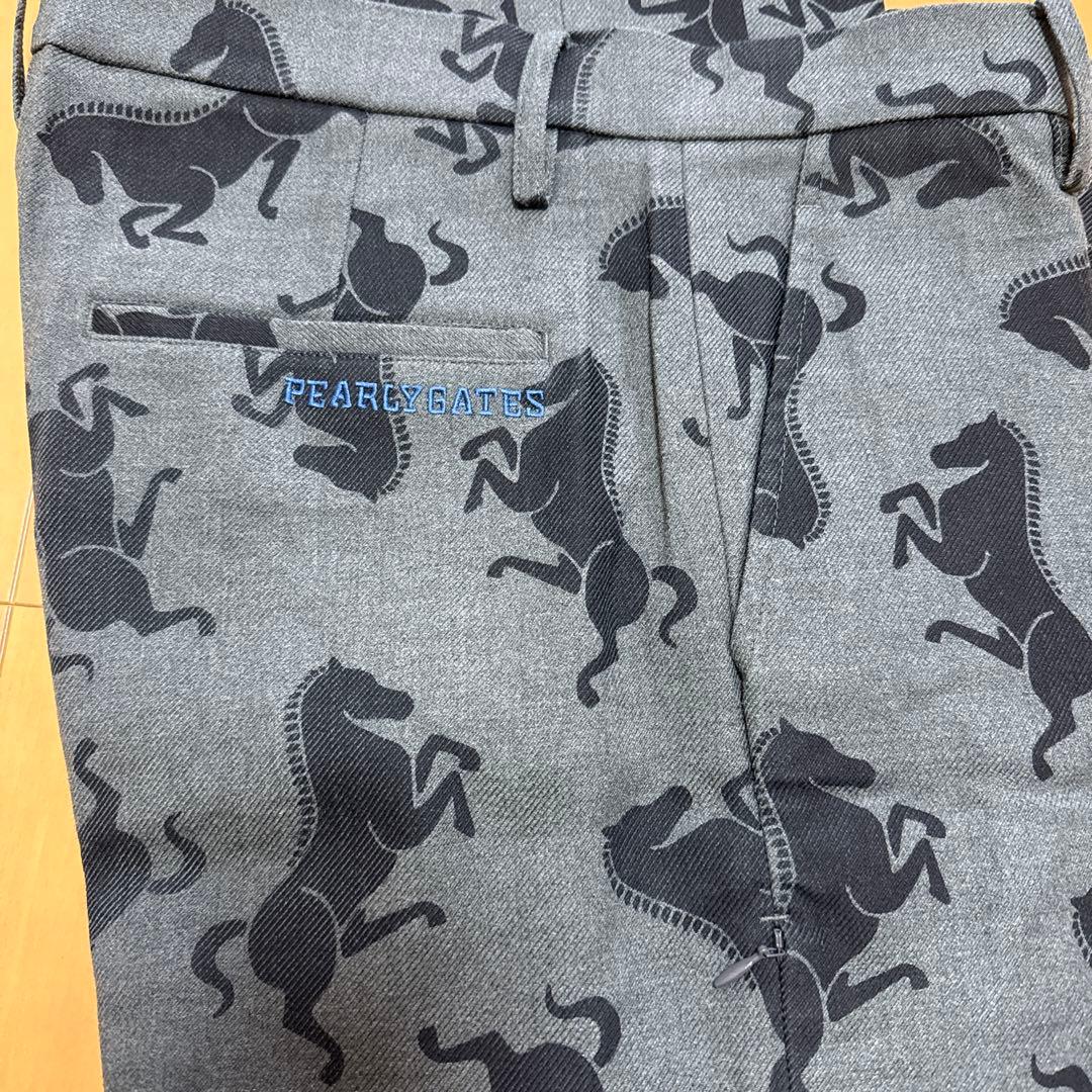 PEARLY GATES 馬柄 グレーパンツ