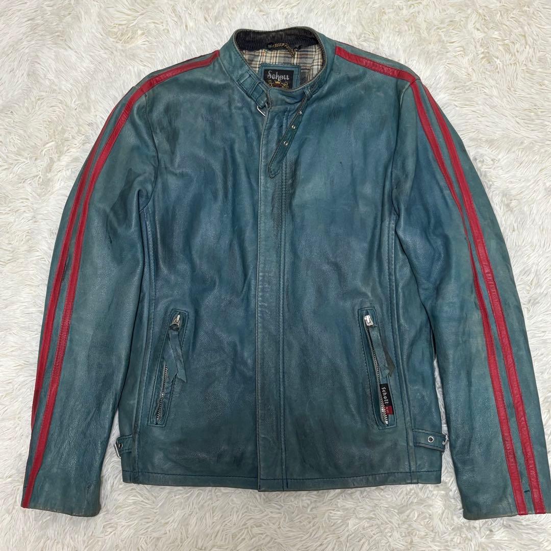 【希少色】 Schott ライダースジャケット シングル ヴィンテージ M