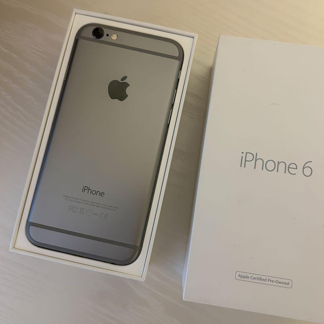 iPhone6 シルバー　バッテリー残量100%