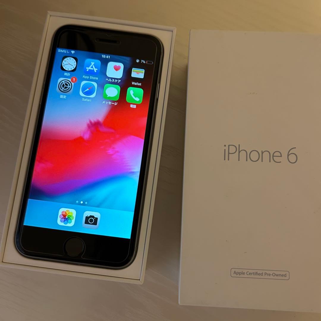 iPhone6 シルバー　バッテリー残量100%