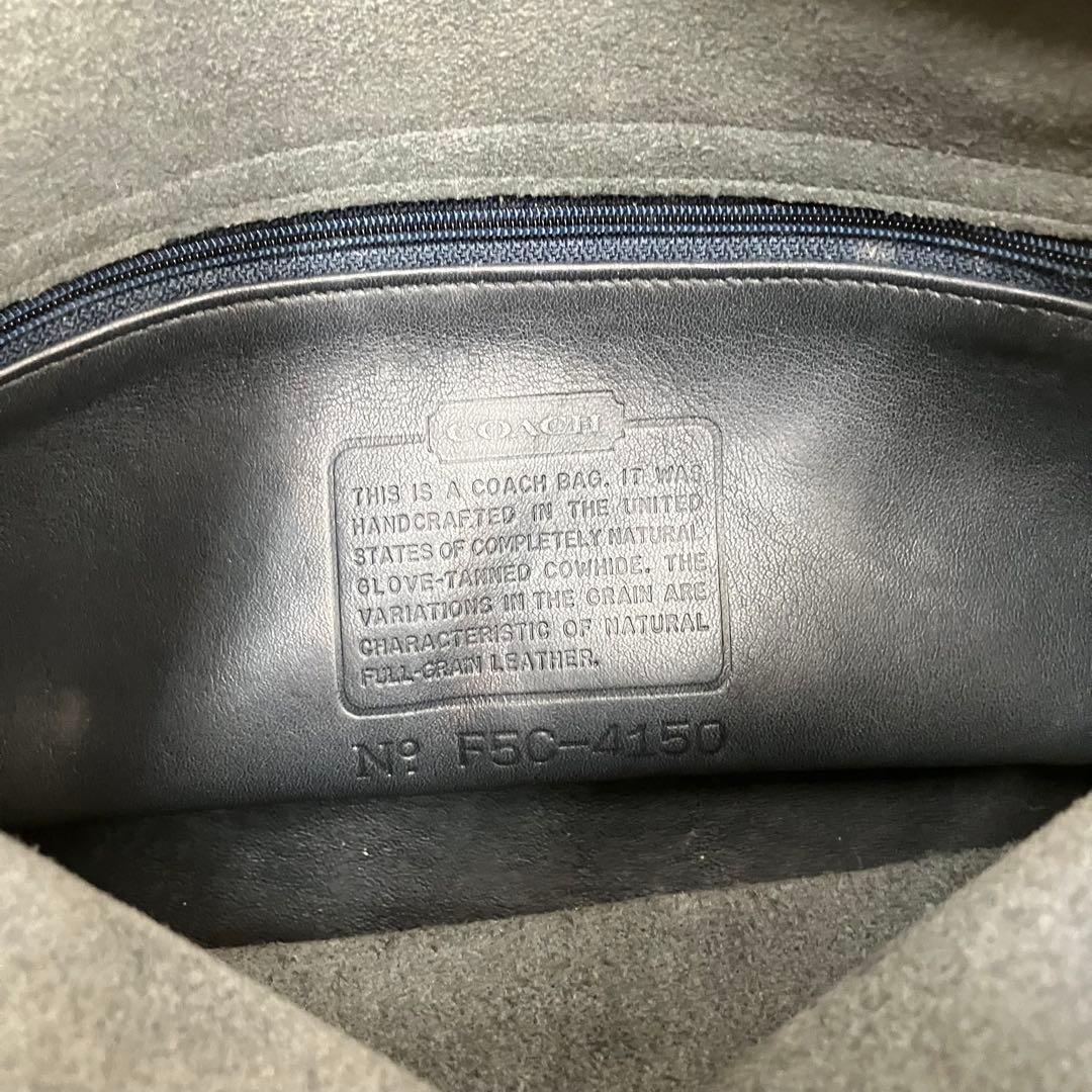 【希少】USA製 オールドコーチ レザーショルダーバッグ 黒 斜め掛け 男女兼用
