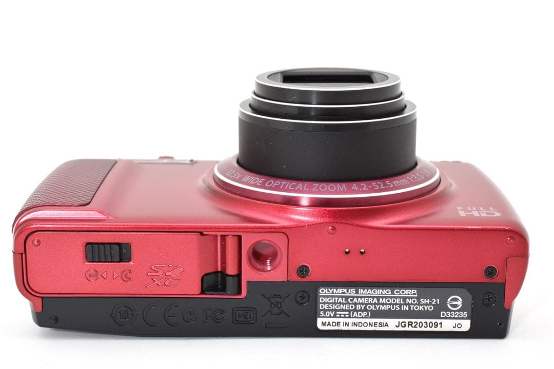 OLYMPUS SH-21 コンパクトデジタルカメラ レッド