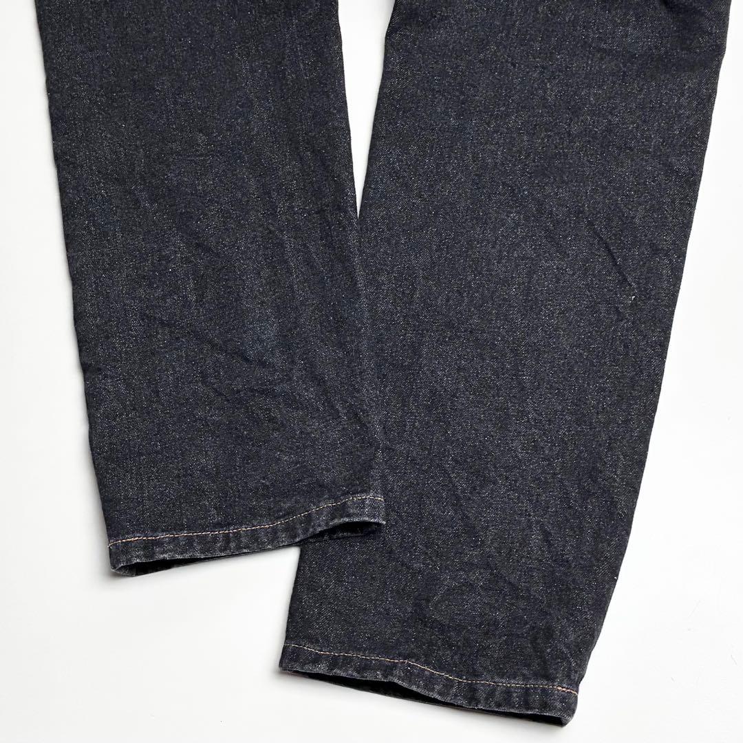 【極美品】ピンクハウス/ブラックデニム/裾裏ロゴプリント入り/パンツ/ナチュラル