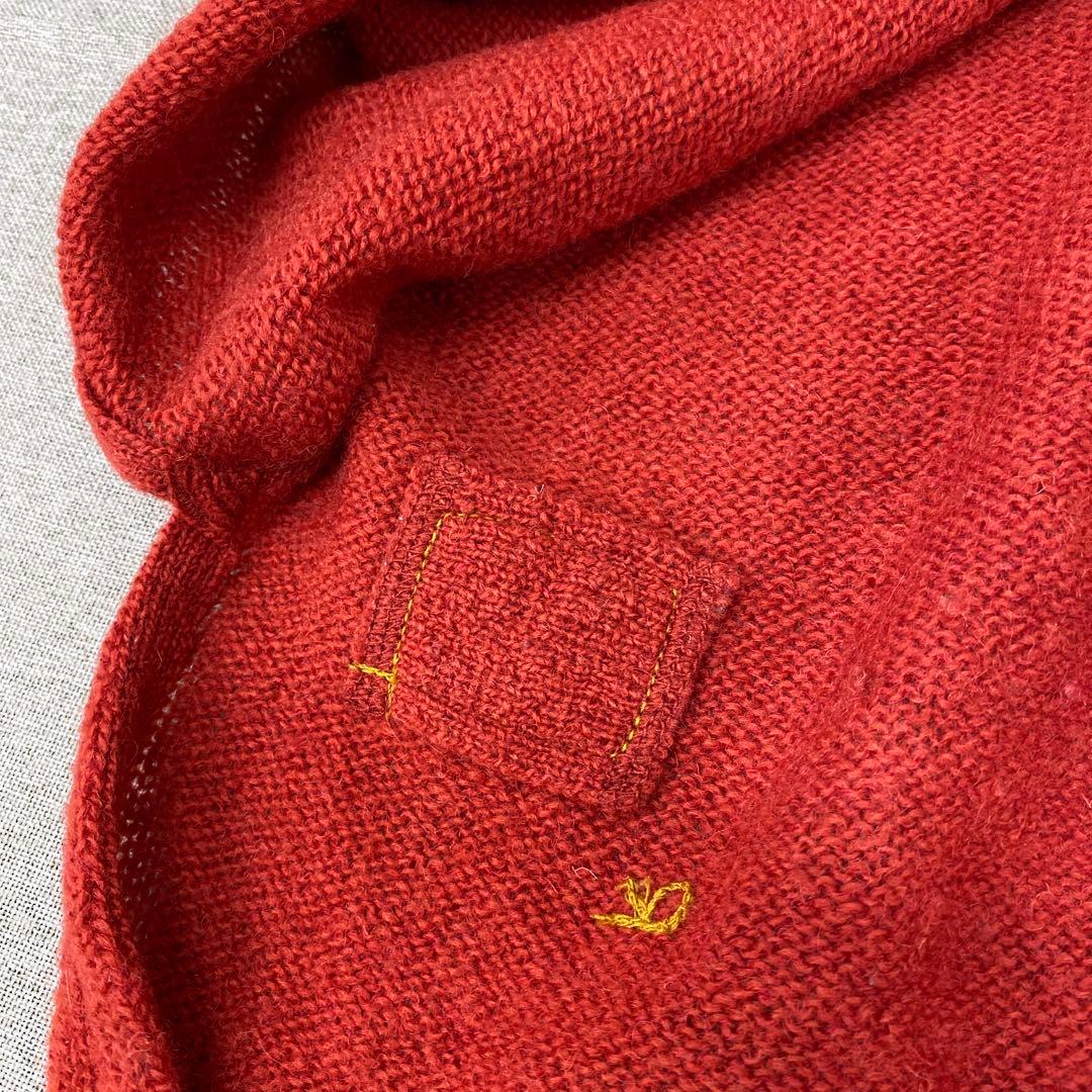 N892＊ SDL 45R レディース ウール ニット セーター 朱色
