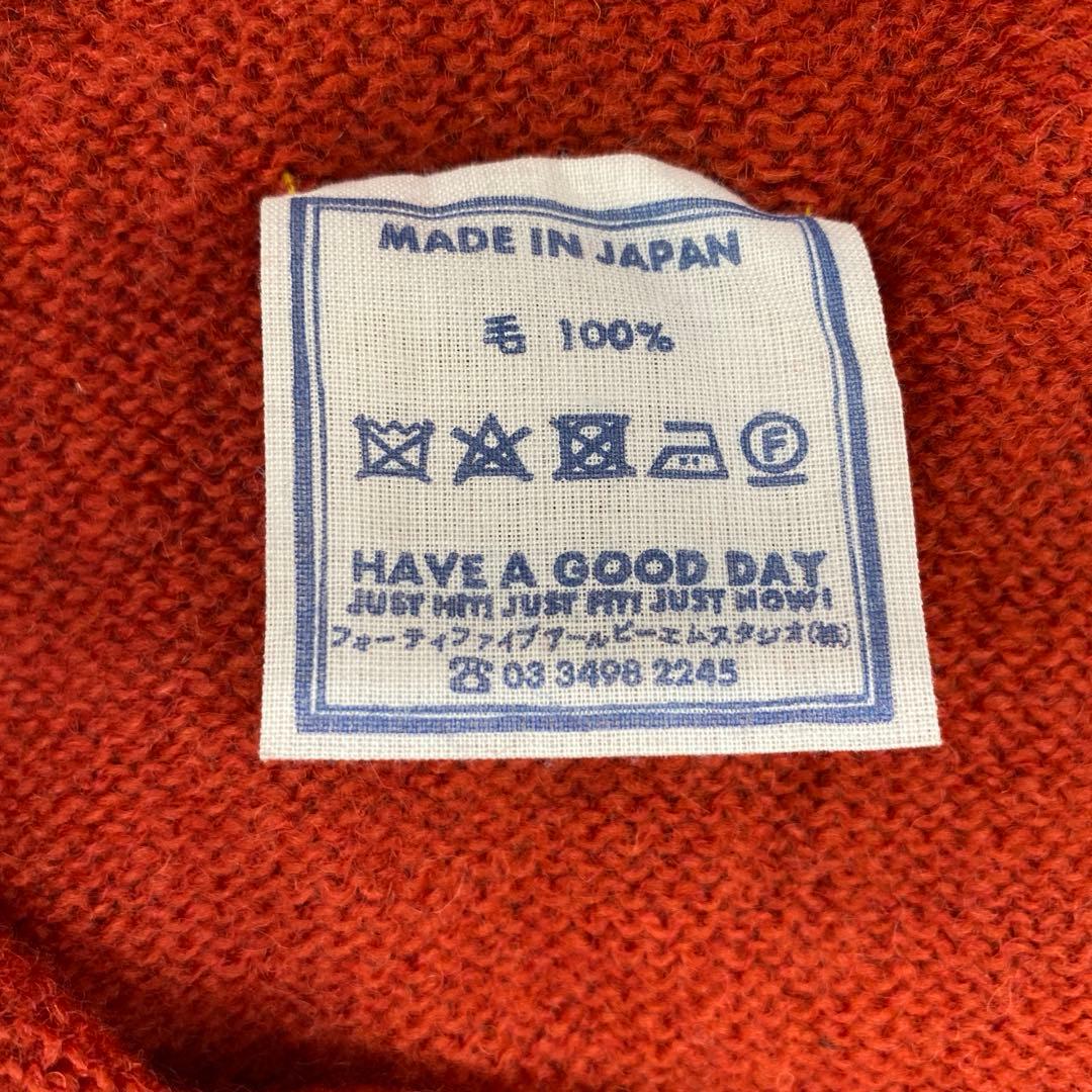 N892＊ SDL 45R レディース ウール ニット セーター 朱色